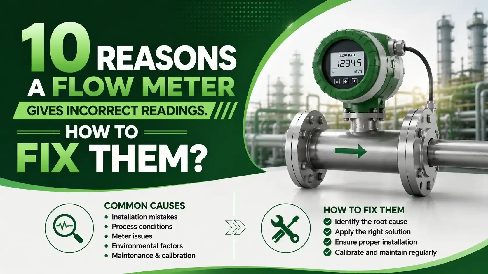 flow meter incorrect readings